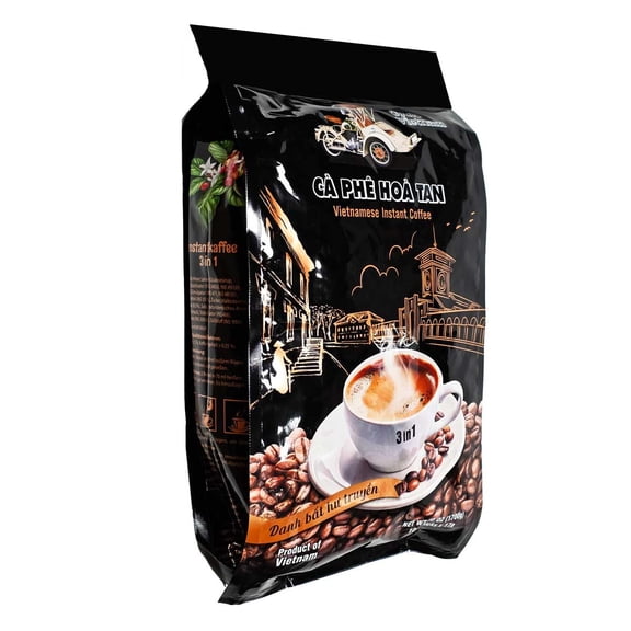 1 Pack Omura Authentic Vietnamese Cyclo 3-in-1 Instant Coffee Sticks – CA PHE HOA TAN, 100 Sticks (17g Each) (1 Pack: 60 oz / 1700 g)