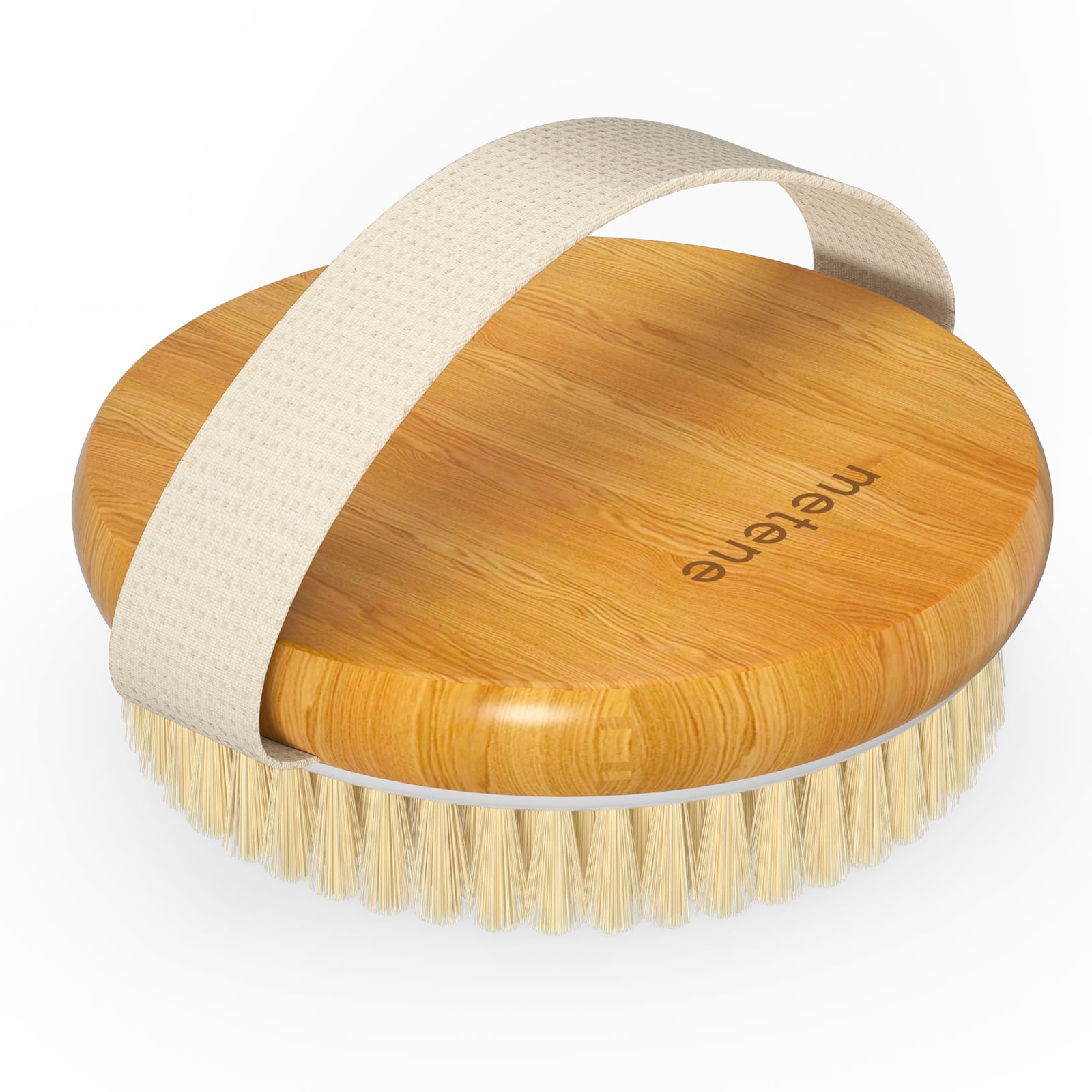 Metene Shower Brush with Soft and Stiff Bristles Exfoliating Skin and A Soft Scrub Double-Sided Brush Head for Wet or Dry Brushing Specially Long