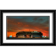 MetLife Stadium 2x Matted 40x26 Large Black Ornate Framed Art Print from the Stadium Series