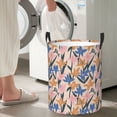 thumbnail image 6 of KLL Lilies Flowers Waterproof Foldable Laundry Hamper Bucket with Handles for Storage Bin,Kids Room,Home Organizer (Medium ), 6 of 7