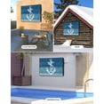 thumbnail image 4 of Anchor Outdoor TV Cover 52 to 55 inch Blue Gradient Lines Ocean Nautical Waterproof Dustproof TV Covers for Outside with Zipper Remote Control Pocket Flat Screen Protectors, 4 of 7