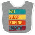 thumbnail image 3 of Inktastic Calf Roping Rodeo Eat Sleep Roping Repeat Boys or Girls Baby Bib, 3 of 4