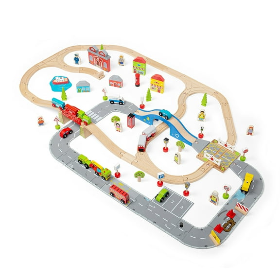 Bigjigs Rail - City Road and Railway Set