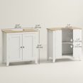 thumbnail image 3 of kleankin Armoire de Lavabo de Salle de Bain, Armoire sous l'Évier avec Tablette Ajustable, 3 of 10