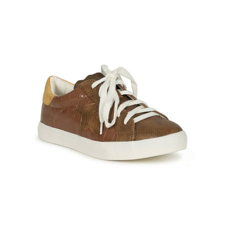 

Women Animal Print Embossed Lace up Sneakers 19663