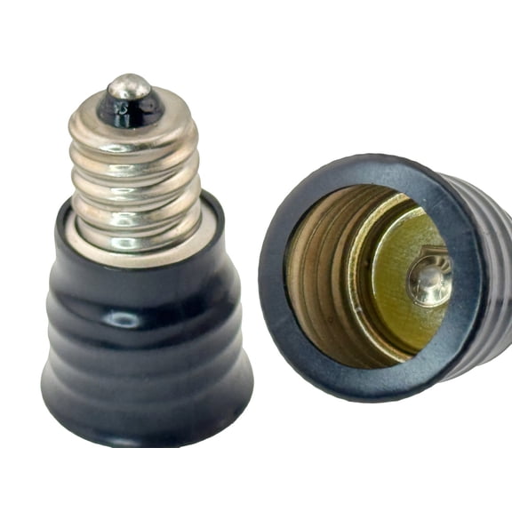 Rebaydo 2pcs E12 male to E17 female Converter Adapter