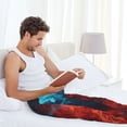 thumbnail image 5 of Naloa Red And Blue Fire Pajama Pants Men, PJ Bottoms, Sleep & Lounge Pants-Large, 5 of 6