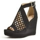 thumbnail image 2 of Nuevas sandalias de cuña Zapatos de mujer ahuecados con boca de pez de fondo grueso para mujer Wmkox8yii sa3544, 2 of 9
