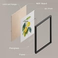 thumbnail image 4 of PixonSign&nbsp;Framed Pastel Watercolor Lemon Wall Art, Set of 4 Nature Wilderness Wall Prints, Botanical Plants Floral Wall Décor, Fresh Fruits Poster Set Modern Art Home Decorative - 12"x16" Black, 4 of 5