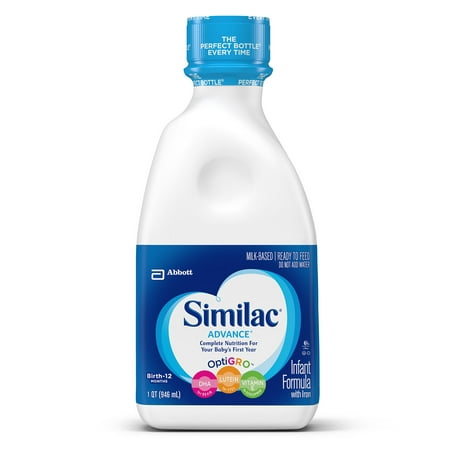 Similac Advance Infant Formula with Iron, Ready to Feed, 1 qt