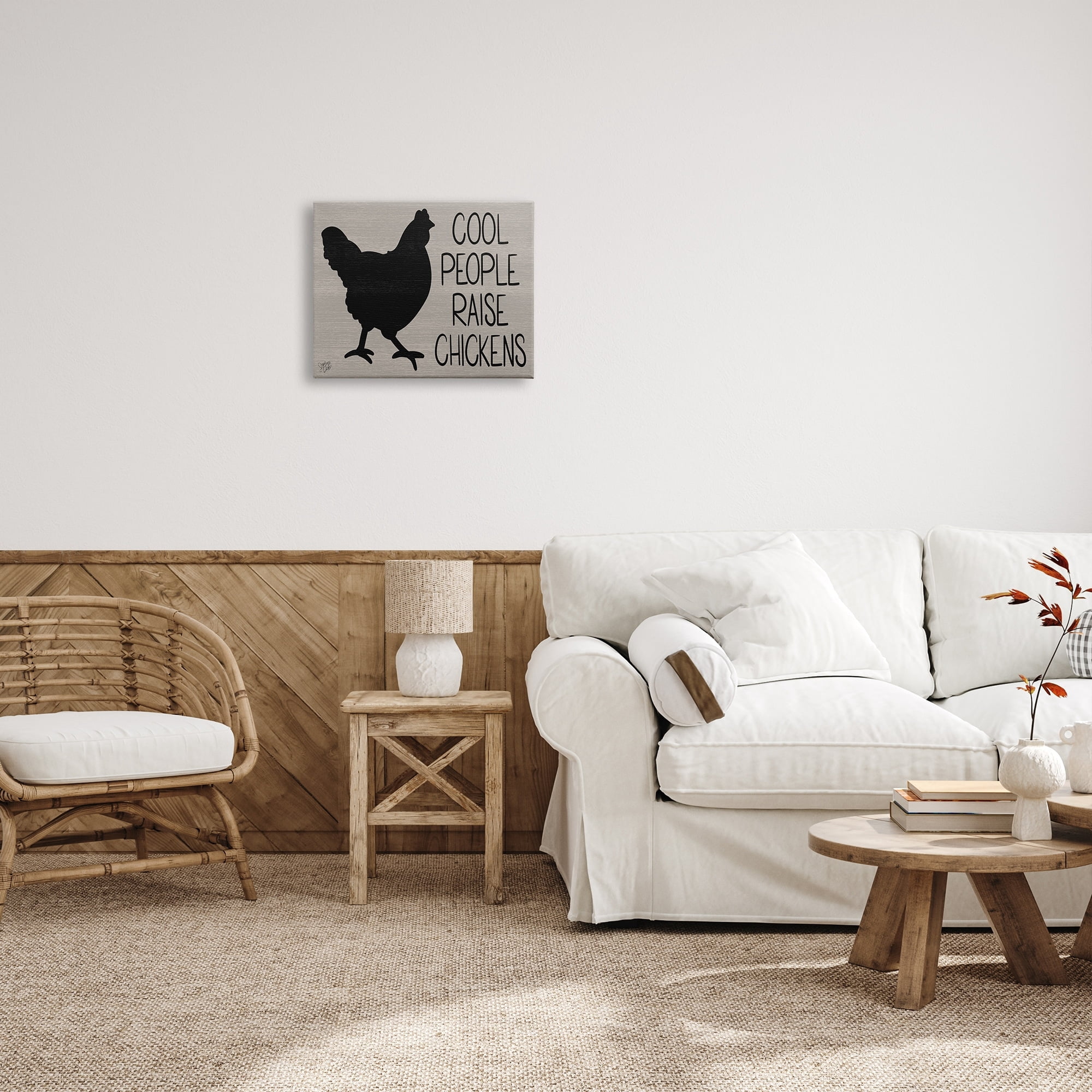 Stupell Cool People Raise Chickens Sign Animals & Insects Painting Gallery Wrapped Canvas Print Wall Art