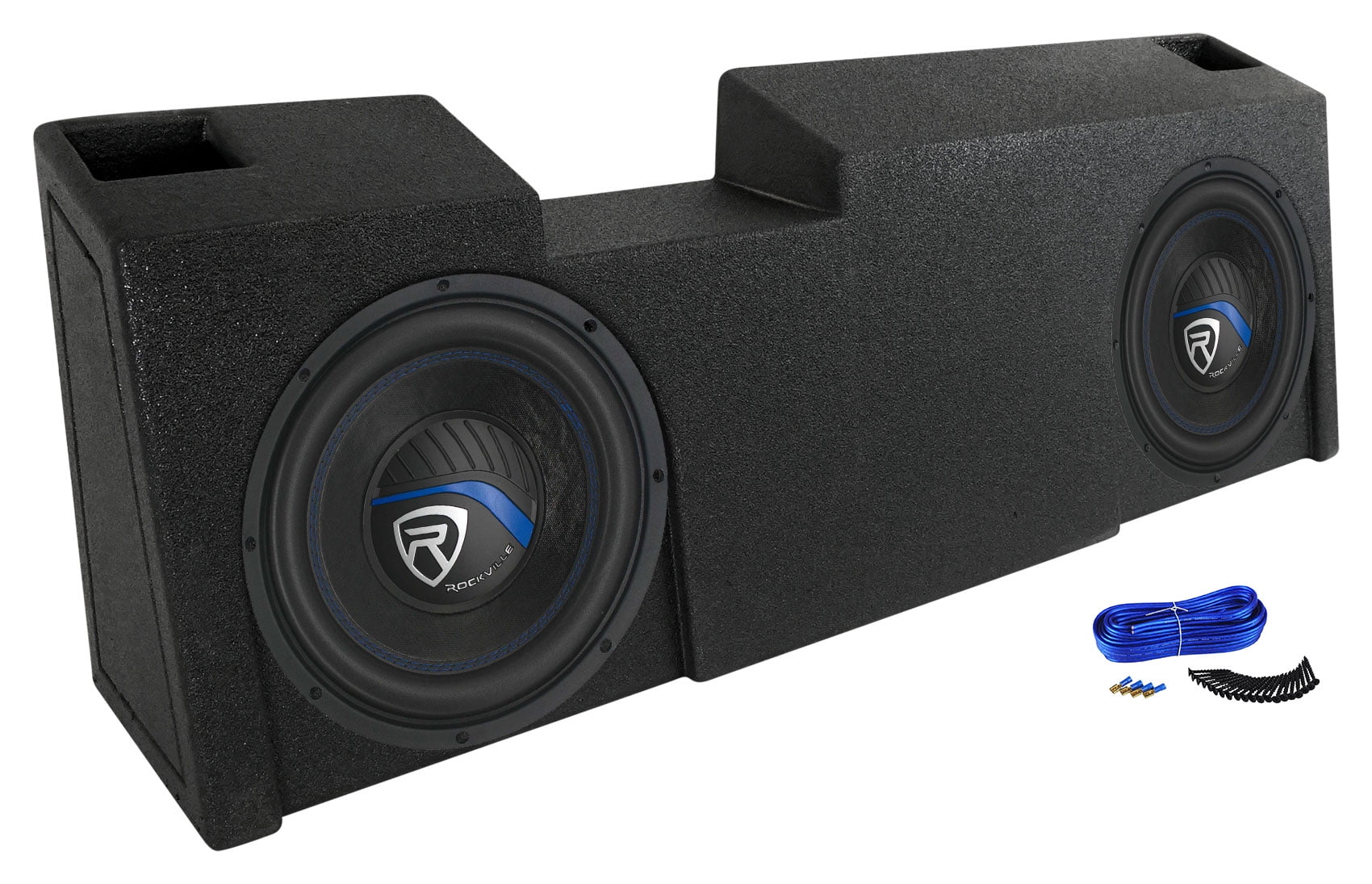 2) Rockville 10" Subwoofers+Ported Sub Box For 2019Current GM Crew