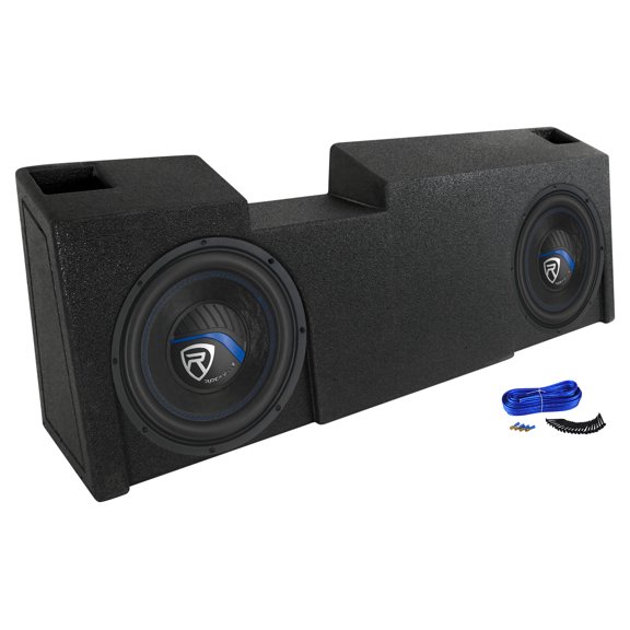 2) Rockville 10" Subwoofers Ported Sub Box For 2019-Current GM Crew Double Cab