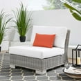 thumbnail image 2 of Modway Conway Outdoor Patio Wicker Rattan Armless Chair in Light Gray White, 2 of 8
