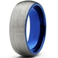 thumbnail image 2 of Metal Masters Mens Tungsten Carbide Wedding Band Ring Dome Brushed Comfort-Fit 8mm, 2 of 7