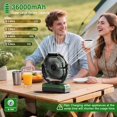 thumbnail image 2 of Ventilador para camping FRIZCOL de 36000 mAh recargable con luz y control remoto, 2 of 6