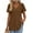 Coffee, variant on Women's Summer Peplum Tops Short Sleeve Babydoll V Neck Shirt Ruffle Plus Size Tunic Top Solid Color Tees Blouses Maternity Clothes Camel 3XL