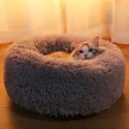 thumbnail image 6 of 40-100cm Round Cat Bed Pet Bed Kennel Non-Slip Winter Warm Dog Kennel Sleeping Long Plush Soft Puppy Cushion Mat Cat Supplies (Blue,40x40cm), 6 of 7