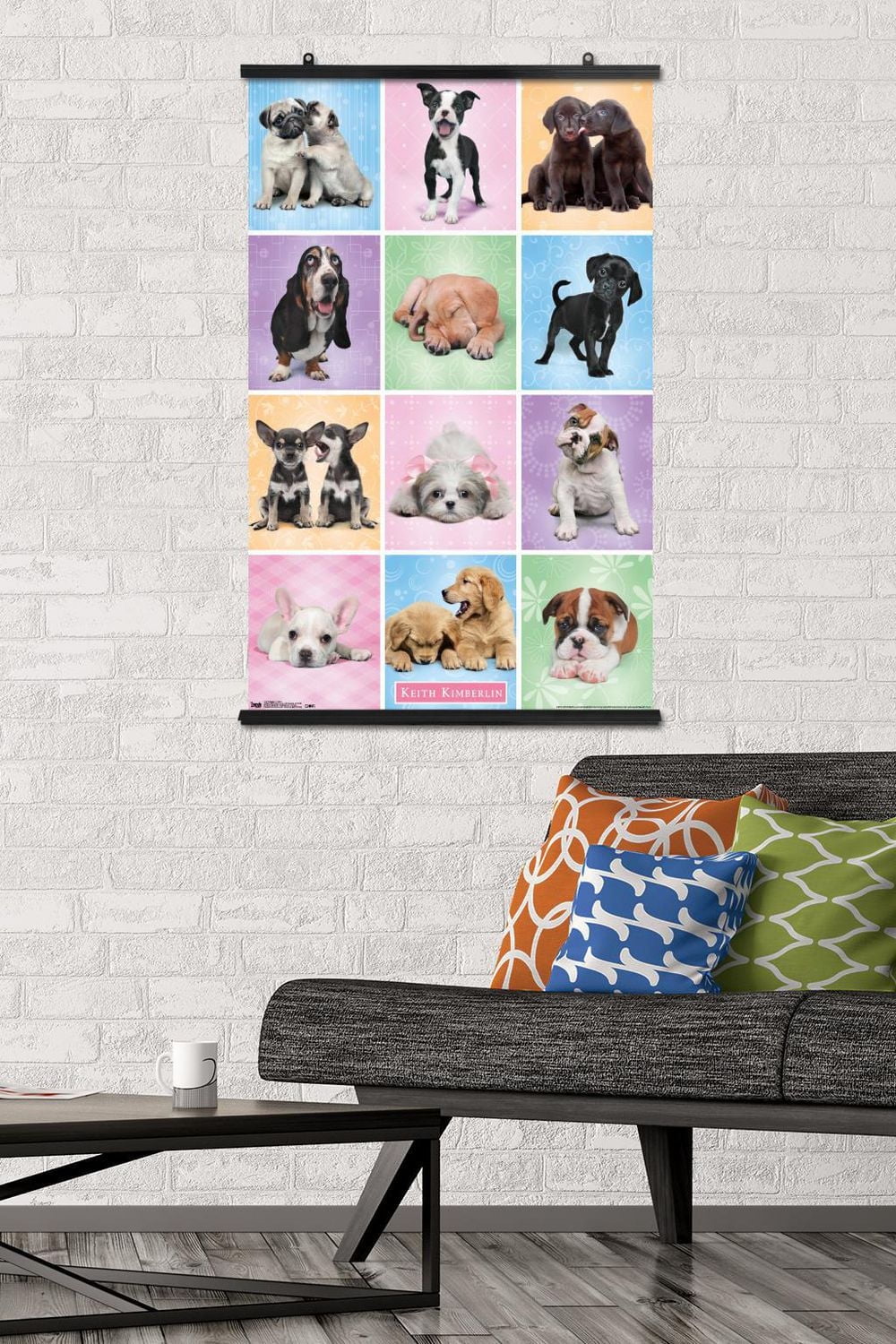 Keith Kimberlin - Puppies - Cuties Grid Wall Poster, 22.375" x 34"
