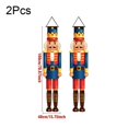 thumbnail image 2 of Vjnyvs Polyester Blue Christmas Nutcracker Soldier Door Banner 2-Pack Holiday Front Porch Hanging Decor, 2 of 7