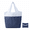 blue, variant on RPET Reusable Grocery Bag, Foldable Waterproof Shopping Tote, 25.0 x 18.1 x 5.9 in Large Capacity Recycled Fabric Bag for Groceries, Market Runs, Travel and Daily Storage