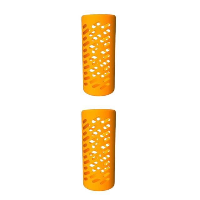 Matsuzay Accesorios de cubierta de silicona Soporte para botellas de bebida Tapas protectoras para botellas de agua Reemplazo para 18-32-40oz naranja claro L 2Conjunto