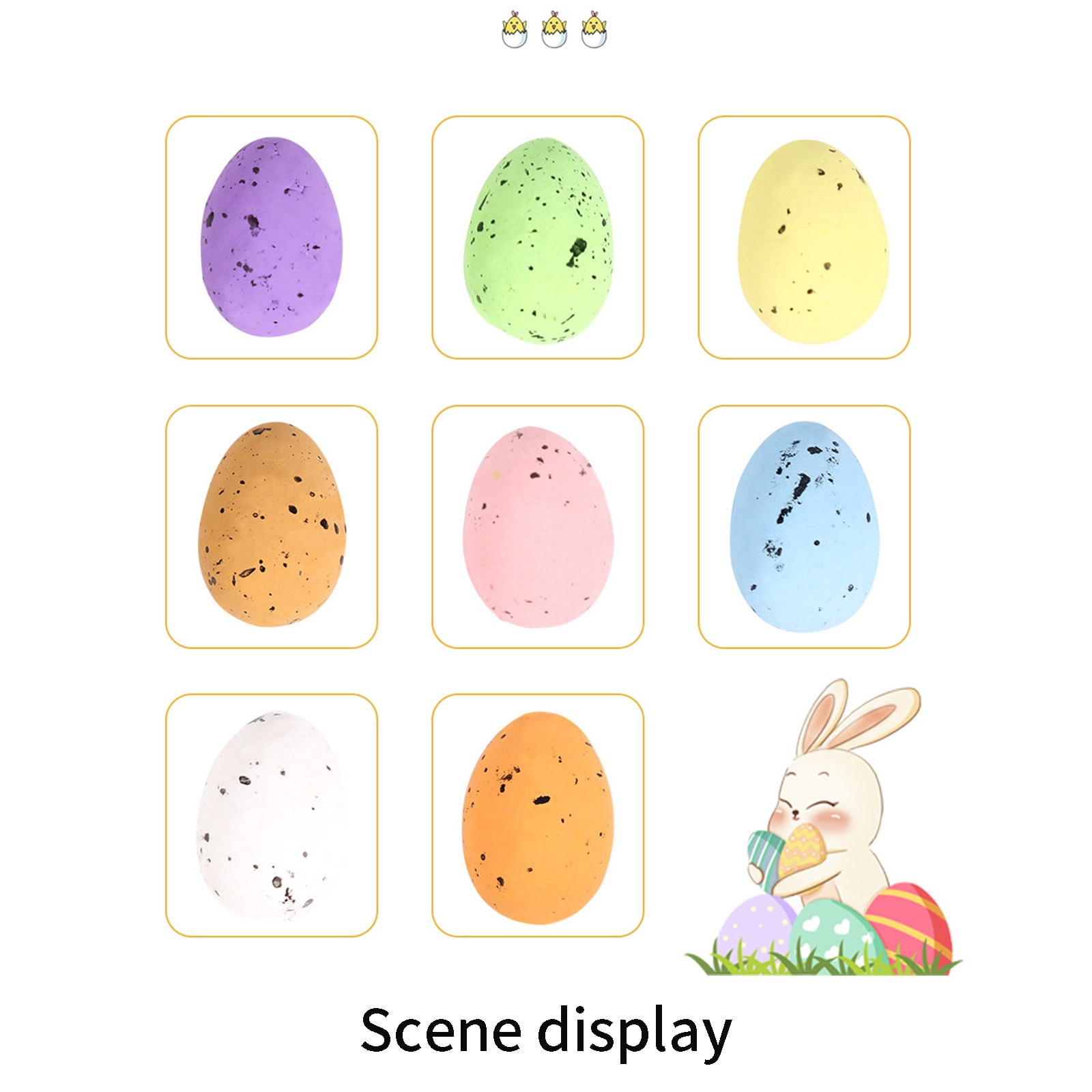 0.71" Easter Eggs - Foam Easter Eggs (100 Pcs/Pack),Fillable Empty Eggs Bulks,Easter Basket Stuffers,School Classroom Prizes,Easter Egg Hunting Party Favors 1