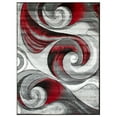 thumbnail image 2 of Allstar 5x7 Modern Area Rug in Red with Red Abstract Swirl design (4' 11" x 6' 11"), 2 of 9