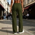 thumbnail image 6 of Inleife Women's Relaxed Fit Pleated Casual Sweatpants Elastic Waist High Waisted Straight Leg Trousers with Side Pockets, 6 of 6