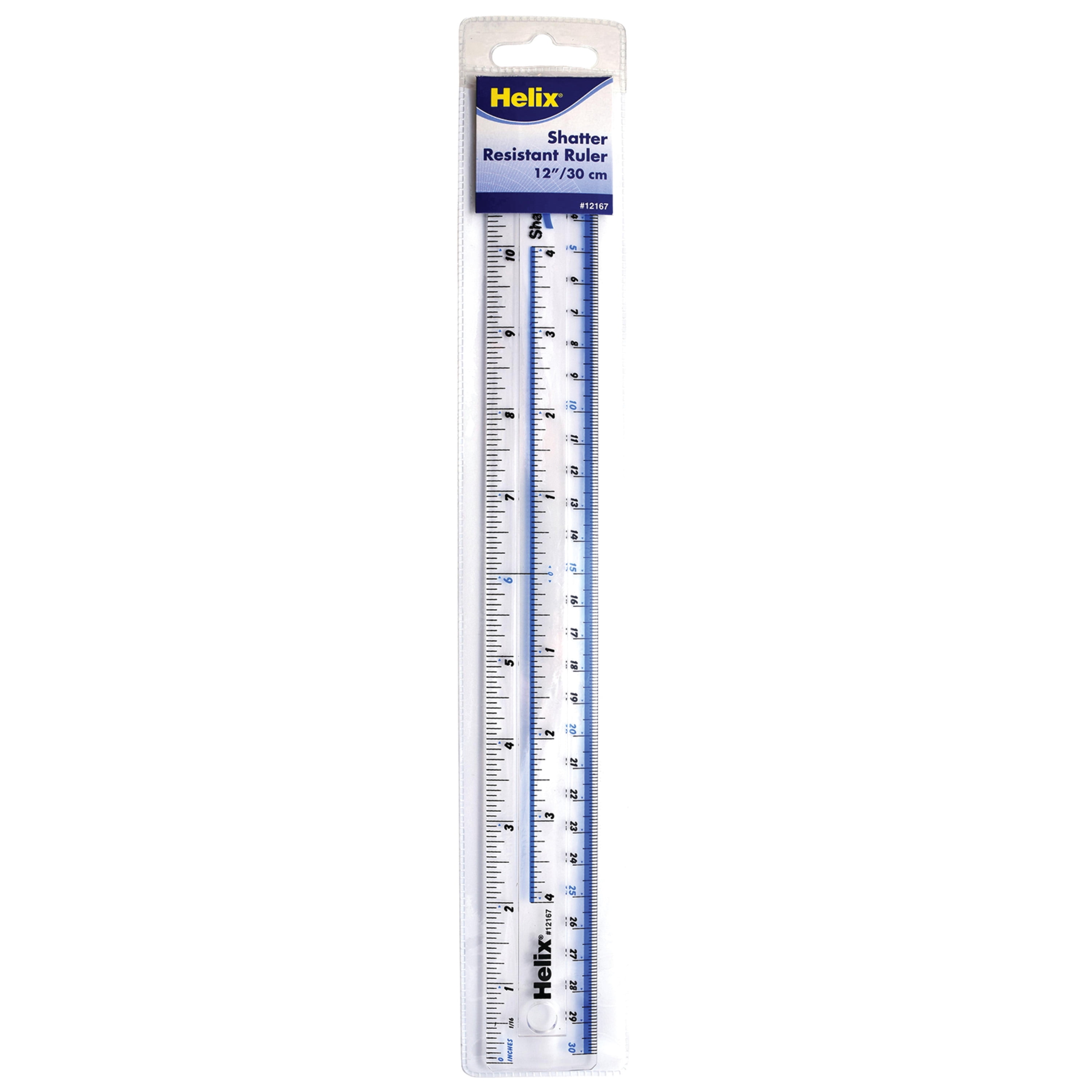 Helix Ruler Plastic 10ths 16ths/inch and Millimetres 150mm Clear Ref J01025 