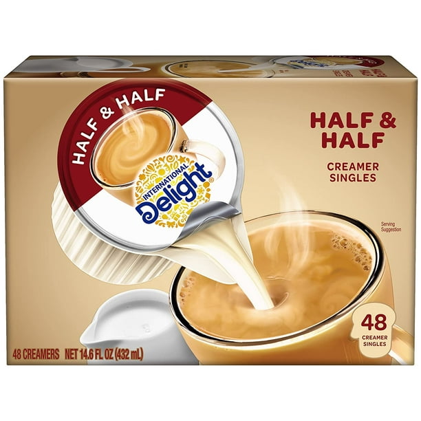 International Delight Coffee House Inspirations Half And Half 48 Count Pack Of 4 Single Serve Coffee Creamers Shelf Stable Great For Home Use Offices Parties Or Group Events Walmart Com Walmart Com