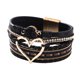 thumbnail image 1 of Pulsera de estilo de moda para mujer, pulsera magnética con diamantes de imitación y cuero artificial de PU suave, 1 of 6