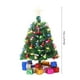 thumbnail image 3 of Árbol de Navidad artificial de mesa con adornos | Mini árbol verde con luces LED y estrella para la estrella | Decoración navideña para interiores en escritorio y ventana | 1 árbol + 12 bolas + 1, 3 of 6