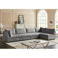 thumbnail image 3 of Meridian Furniture Jacob Grey Velvet Modular Sectional, 3 of 13