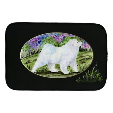 Carolines Treasures SS8059DDM Samoyed Dish Drying Mat 14 x 21" multicolor