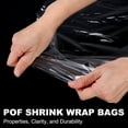 thumbnail image 3 of 150 Pcs Heat Shrink Wrap Bags, 6.3" x 13.8" POF Clear Heat Shrink Film Wrap for Handmade Crafts, Cookie, 3 of 7