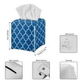 thumbnail image 3 of POLERO Tissue Box Cover PU Leather, Blue Geometric Waterproof Square Car Tissue Holder Storage for Bathroom Vanity, Countertops, Dressers, Night Stand, Parlors and Offices, 3 of 7