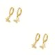 thumbnail image 4 of Guardurnaity 1 par de pendientes de cobre para mujer, colgante de insecto decorativo a la moda, joyería elegante para niñas, regalo de cumpleaños Oro 2Conjunto, 4 of 6