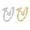 Gold-A, variant on 18K Gold Plated Stainless Steel Cubic Zirconia Initial Letter Q Open Adjustable Ring for Women, Personalized Jewelry Gift for Her