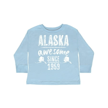 

Inktastic Alaska Awesome Since 1959 Gift Toddler Boy or Toddler Girl Long Sleeve T-Shirt