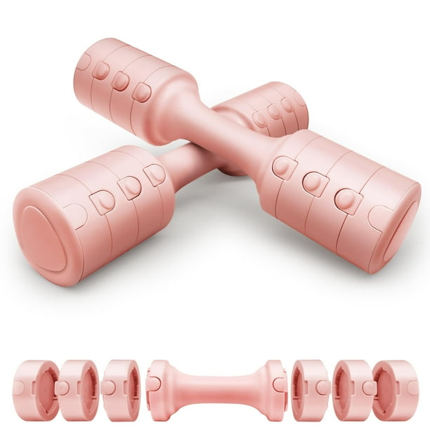 Mancuernas Ajustables, Juego de Pesas de Mano Ajustables, 2, 3, 4, 5 Libras, Múltiples Opciones de Peso, Juego de 2 Mancuernas Ajustables con Mango Antideslizantede, Entrenamiento de Fuerza