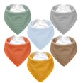 thumbnail image 1 of Baberos para Bebé NISXABEBE Muselina Bandana Paquete de 6 Colores Suaves, 1 of 6