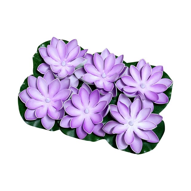 Under 10 Party Light-up Decoration 6 Pcs Decoration Floating with Lights Plastic Flower Plastic Flower Artificial Traditional Indian Decor for Puja Home Party Decoration