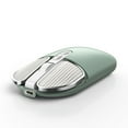 thumbnail image 1 of Graflsoa Silent UV-Coated Wireless Mouse T600 with 2.4G+Bluetooth, Rechargeable 500mAh Battery, Precise DPI Control, and One-Click Desktop Function in Green, 1 of 6