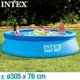 thumbnail image 2 of Intex 10ft Round Easy Set Above Ground Swimming Pool for Kids & Families, Inflatable Ring Outdoor Backyard Pool, Quick Setup Summer Water Fun Pool, 30in Deep (28120EH), 2 of 5