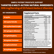 Simply Potent Prostate Health Supplement for Men, Saw Palmetto & Beta-Sitosterol, 60 Capsules