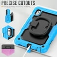 thumbnail image 7 of Dteck for Lenovo Tab M9 Case 2023 with Built-in Screen Protector, Heavy Duty Full Body Drop Protection Shockproof Rugged Case with Rotating Stand for Lenovo Tab M9 TB-310FX/FU,Light Blue, 7 of 7