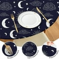 thumbnail image 4 of Dark Blue Sun Moon Cloud Pattern Round Fitted Tablecloth with Elastic Edge,Dining Table Cover Waterproof,Outdoor Round Tablecloth for Camping,Dining,Indoor and Outdoor, 4 of 7