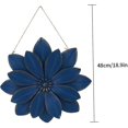 thumbnail image 2 of Decoración de pared de metal, decoración de pared de metal, flores, esculturas colgantes florales de múltiples capas, arte azul oscuro) (1 unidad), 2 of 5