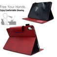 thumbnail image 3 of Dteck Case for iPad mini 6th Generation 8.3 inch,Magnetic Leather Smart Case Card Slots Wallet Shockproof Rubber Kickstand Cover for iPad mini 6,Red, 3 of 5